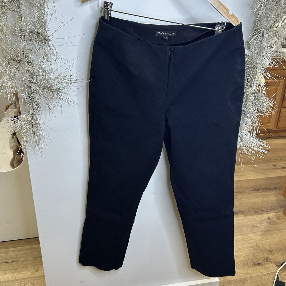 Peace of Cloth Particular black‎ stretch pants, hidden elastic waist, size 10